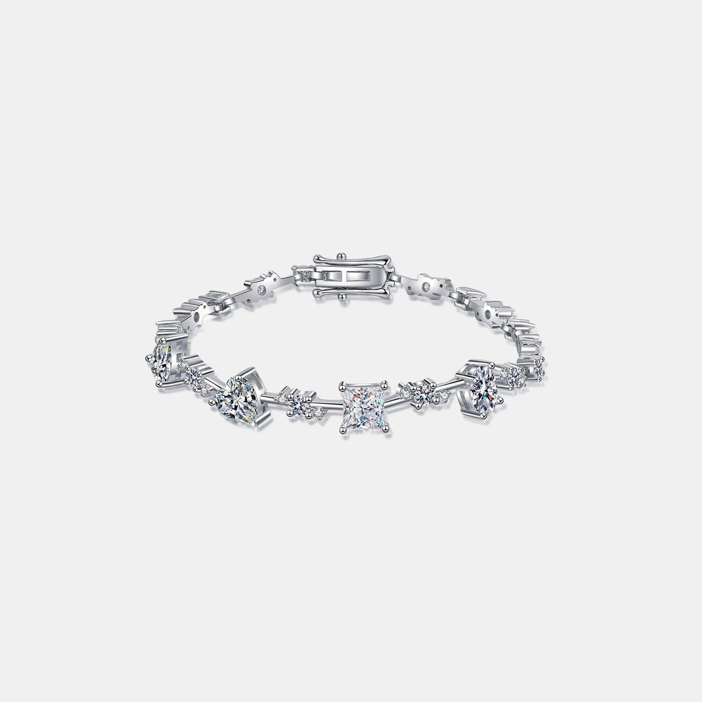 6.2 Carat Moissanite 925 Sterling Silver Bracelet.