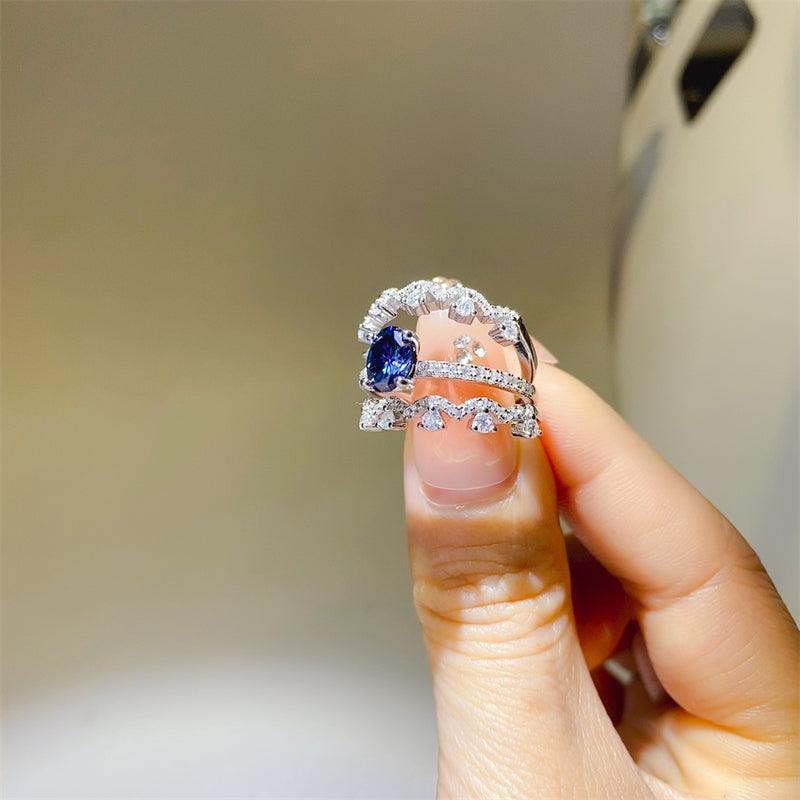 1 Carat Moissanite 925 Sterling Silver Ring.