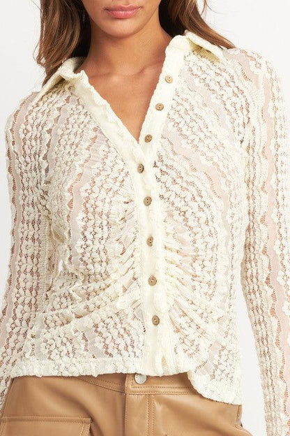 BELL SLEEVE LACE TOP - SHANKARA CHÉRIE