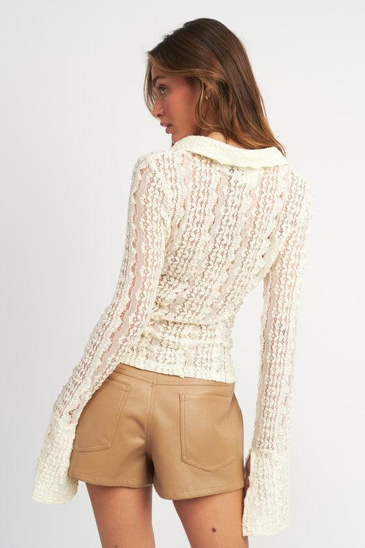 BELL SLEEVE LACE TOP - SHANKARA CHÉRIE