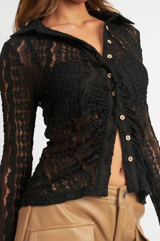 BELL SLEEVE LACE TOP - SHANKARA CHÉRIE