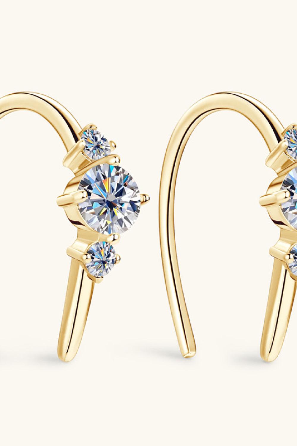 Moissanite 925 Sterling Silver Earrings.