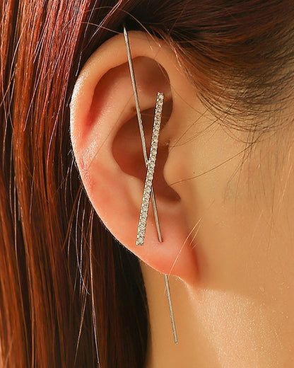 Statement Slash Crawler Singular Earring