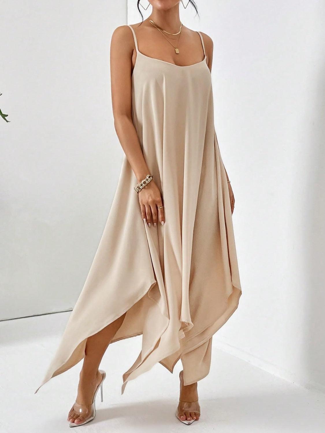 Scoop Neck Midi Cami Dress - SHANKARA CHÉRIE