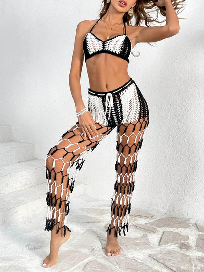 Cutout Halter Neck Top and Pants Two-Piece Swim Set - SHANKARA CHÉRIE