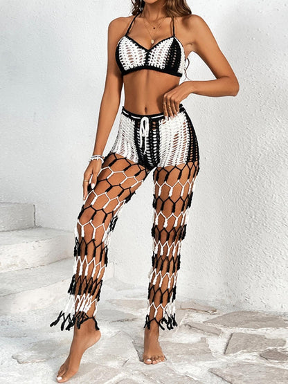 Cutout Halter Neck Top and Pants Two-Piece Swim Set - SHANKARA CHÉRIE