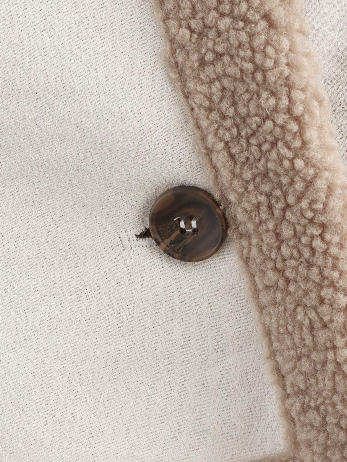 Fuzzy Collared Neck Long Sleeve Jacket - SHANKARA CHÉRIE