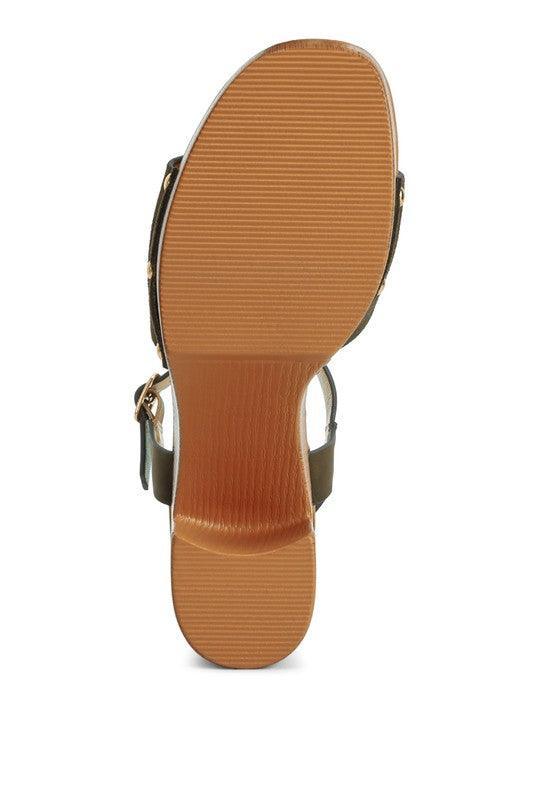 Daniela Suede High Block Sandals.