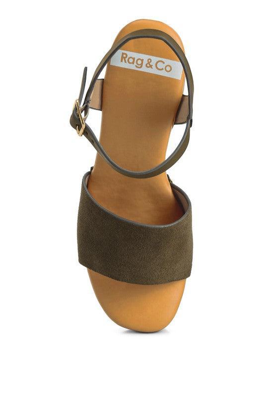 Daniela Suede High Block Sandals.
