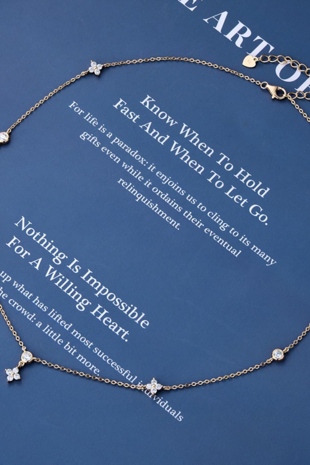 Moissanite 925 Sterling Silver Necklace.