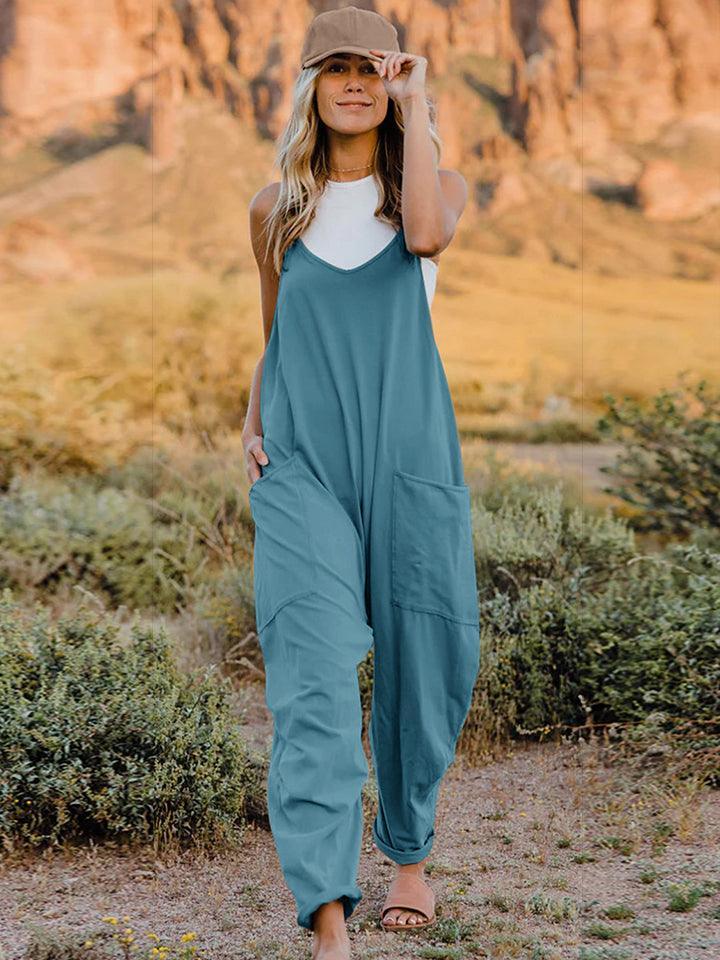 Double Take  V-Neck Sleeveless Jumpsuit with Pocket - SHANKARA CHÉRIE