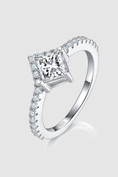 1 Carat Moissanite 925 Sterling Silver Double Layered Ring.