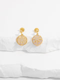 18K Gold-Plated 925 Sterling Silver Star Shape Earrings.