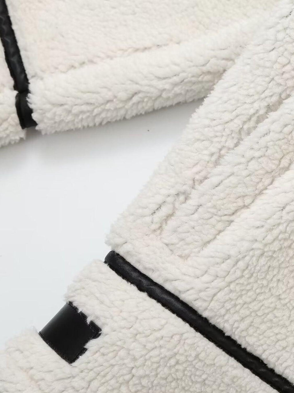 Zip Up Long Sleeve Sherpa Jacket.