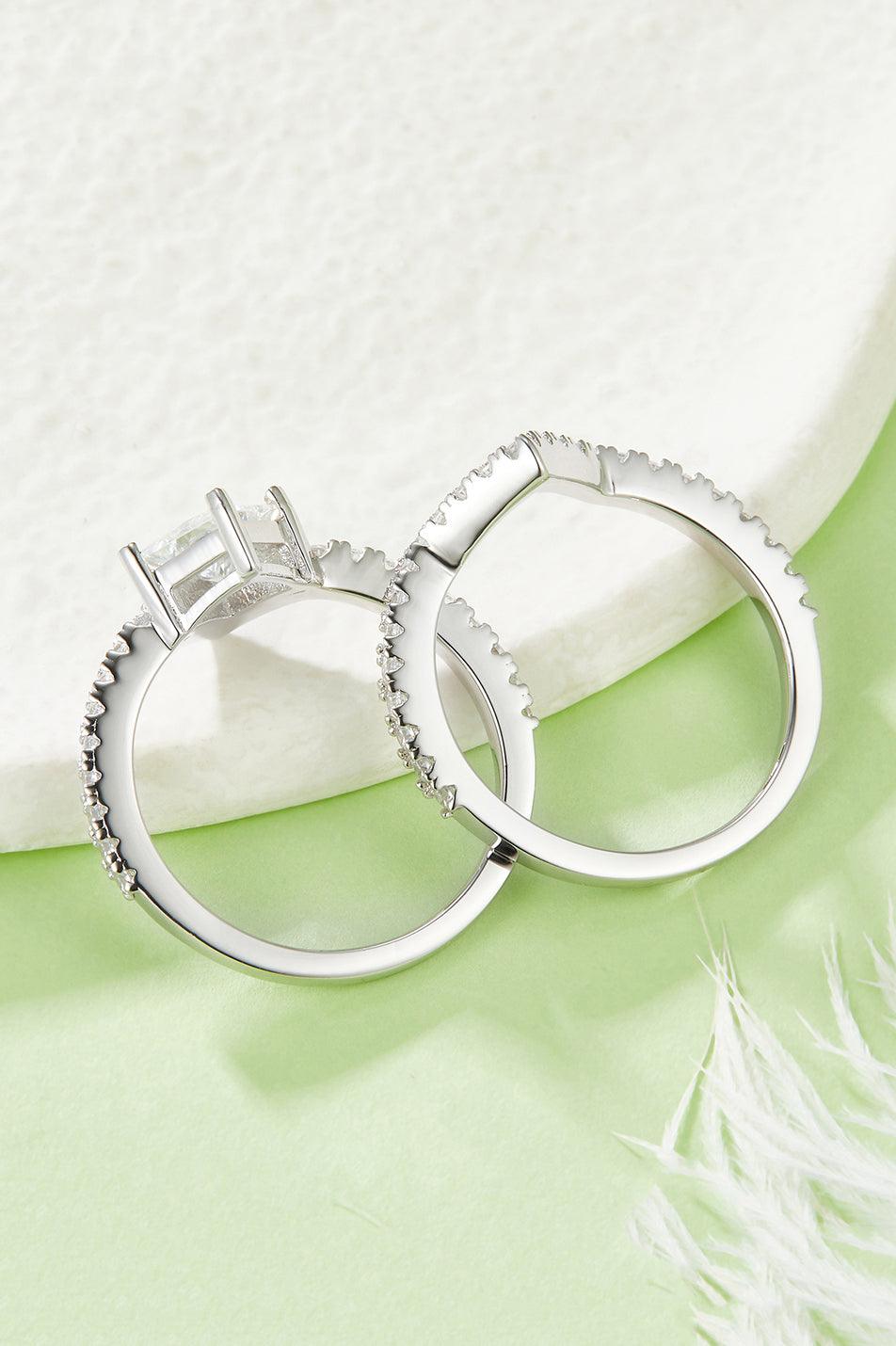 1 Carat Moissanite 925 Sterling Silver Double Layered Ring.