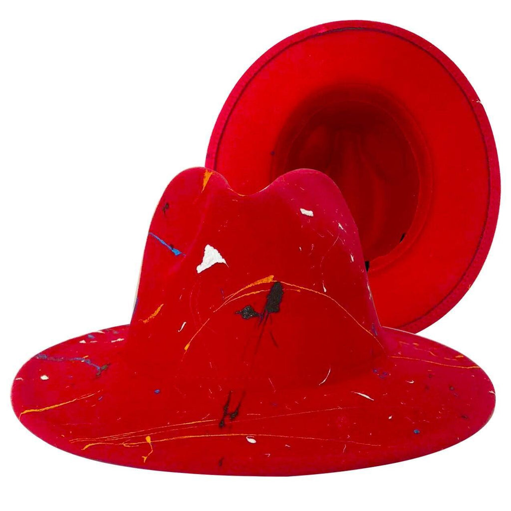 Fedora Wide Brim Tie Dye and Marble Hats.