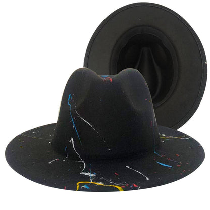 Fedora Wide Brim Print Tie Dye Hat - SHANKARA CHÉRIE