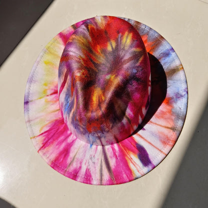 Fedora Wide Brim Print Tie Dye Hat - SHANKARA CHÉRIE