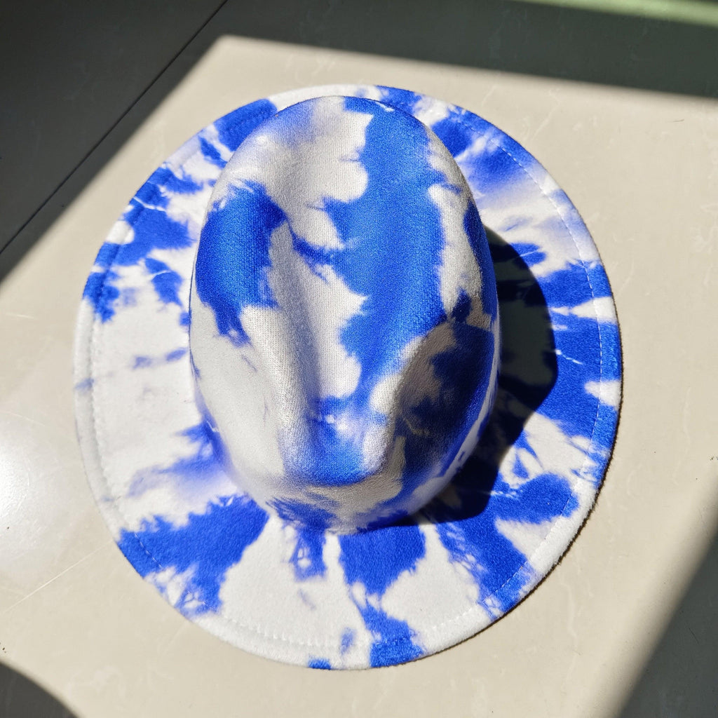 Fedora Wide Brim Tie Dye and Marble Hats - SHANKARA CHÉRIE