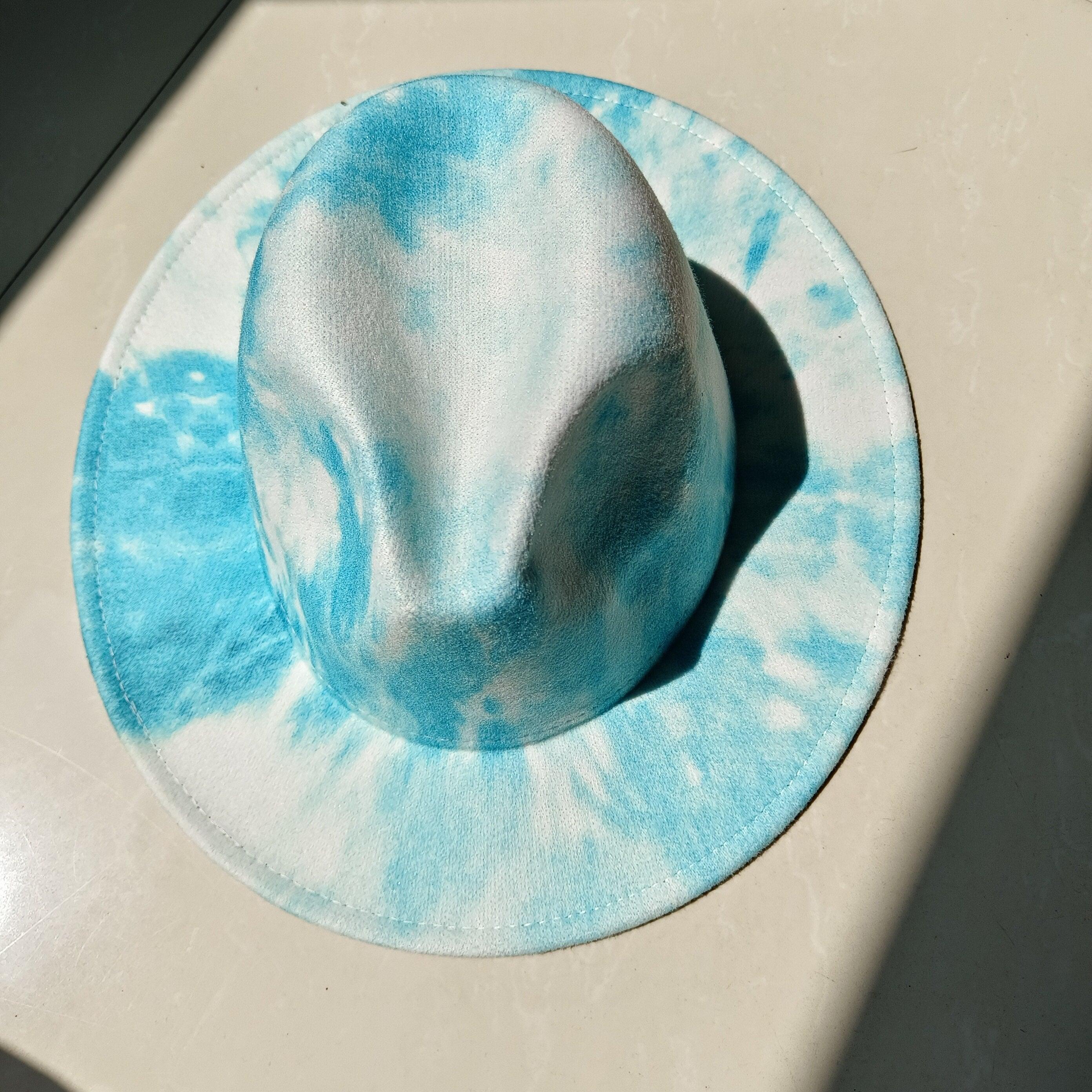 Fedora Wide Brim Tie Dye and Marble Hats - SHANKARA CHÉRIE