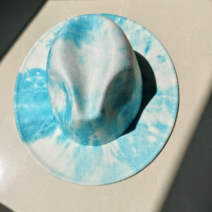 Fedora Wide Brim Print Tie Dye Hat - SHANKARA CHÉRIE