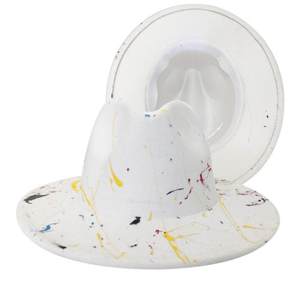 Fedora Wide Brim Print Tie Dye Hat - SHANKARA CHÉRIE