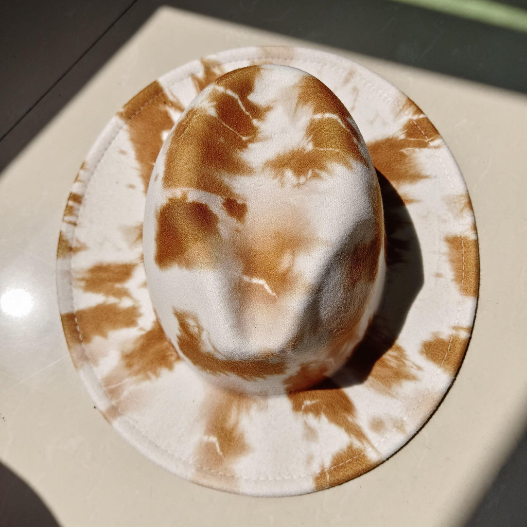 Fedora Wide Brim Tie Dye and Marble Hats.