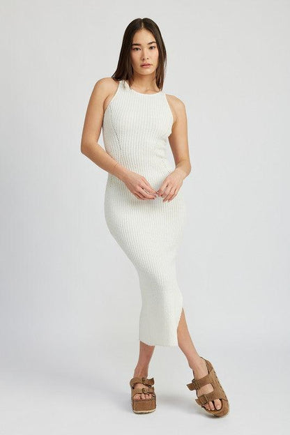 HIGH SLIT TANK MIDI DRESS - SHANKARA CHÉRIE