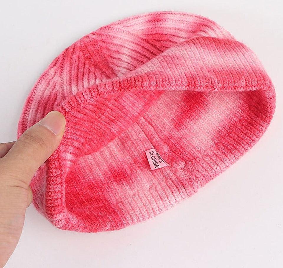 Knitted Tie Dye Cuffed Beanie - SHANKARA CHÉRIE