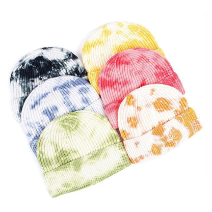 Knitted Tie Dye Cuffed Beanie - SHANKARA CHÉRIE