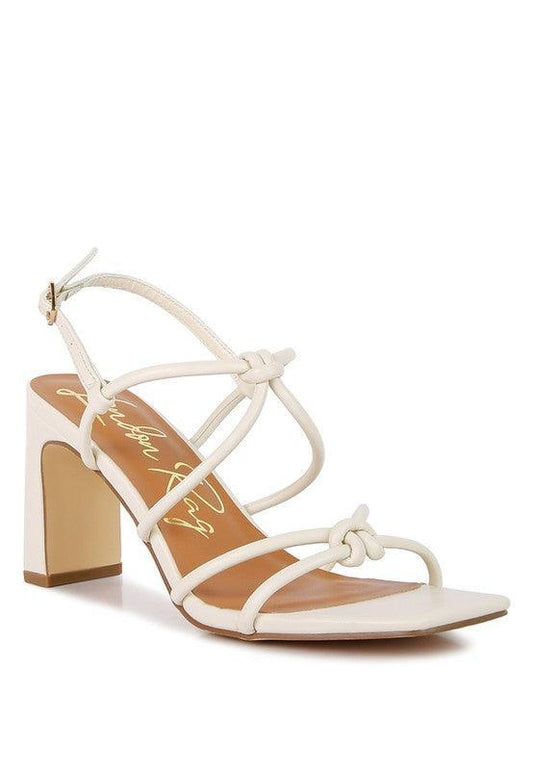 KRALOR KNOTTED STRAP MID HEEL SANDAL.