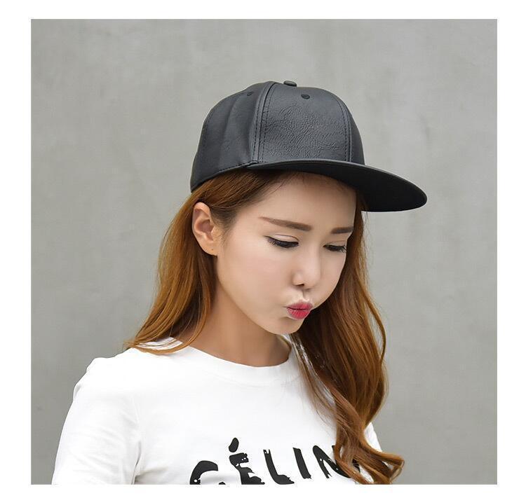 Leather Baseball Hat.