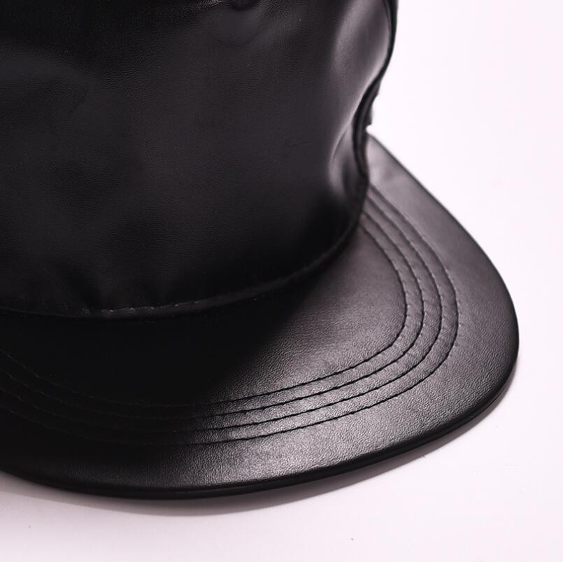 Leather Baseball Hat.