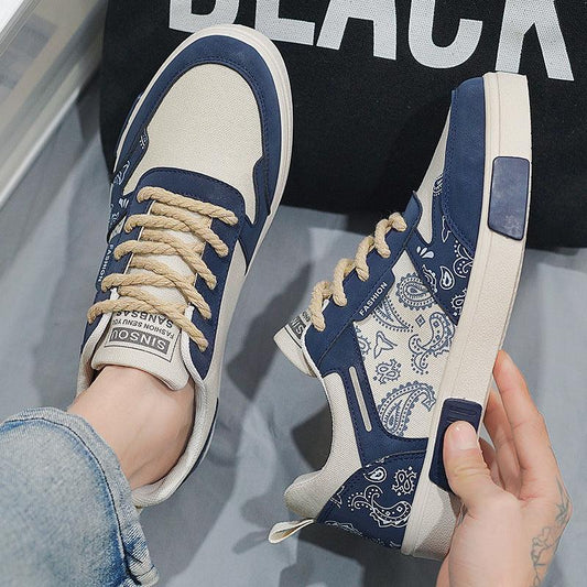 Men's New Paisley Low Top Canvas Sneakers.