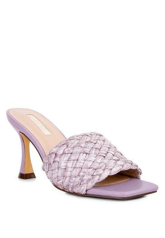 Ny Tour Braided Strap Heeled Sandals.