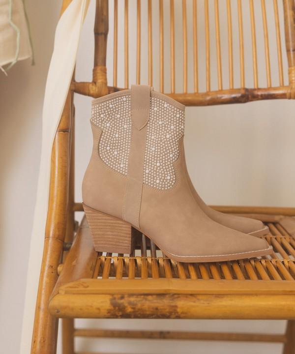 OASIS SOCIETY Cannes - Pearl Studded Western Boots - SHANKARA CHÉRIE