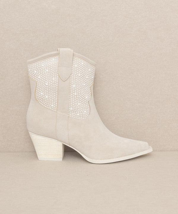 OASIS SOCIETY Cannes - Pearl Studded Western Boots - SHANKARA CHÉRIE