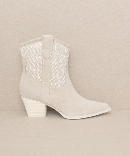 OASIS SOCIETY Cannes - Pearl Studded Western Boots - SHANKARA CHÉRIE