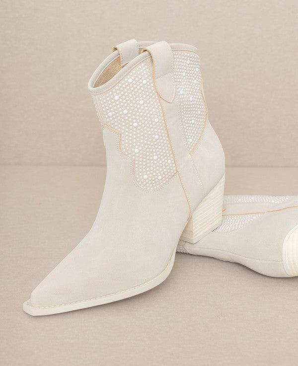 OASIS SOCIETY Cannes - Pearl Studded Western Boots - SHANKARA CHÉRIE