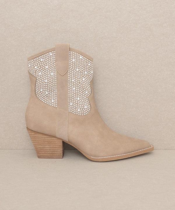 OASIS SOCIETY Cannes - Pearl Studded Western Boots - SHANKARA CHÉRIE