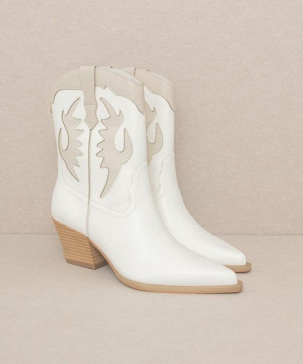 OASIS SOCIETY Houston - Layered Panel Cowboy Boots - SHANKARA CHÉRIE