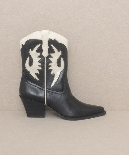 OASIS SOCIETY Houston - Layered Panel Cowboy Boots - SHANKARA CHÉRIE