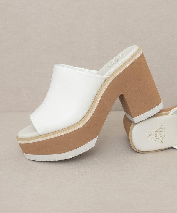 Oasis Society Maren - Layered Platform Heel Slides - SHANKARA CHÉRIE