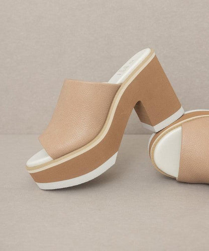 Oasis Society Maren - Layered Platform Heel Slides - SHANKARA CHÉRIE