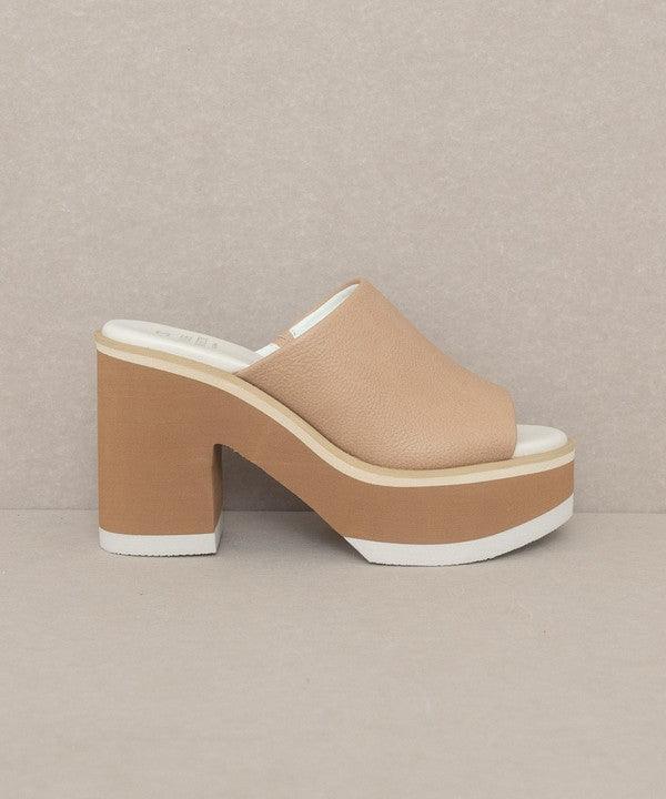 Oasis Society Maren - Layered Platform Heel Slides - SHANKARA CHÉRIE