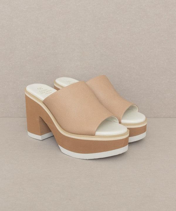 Oasis Society Maren - Layered Platform Heel Slides - SHANKARA CHÉRIE