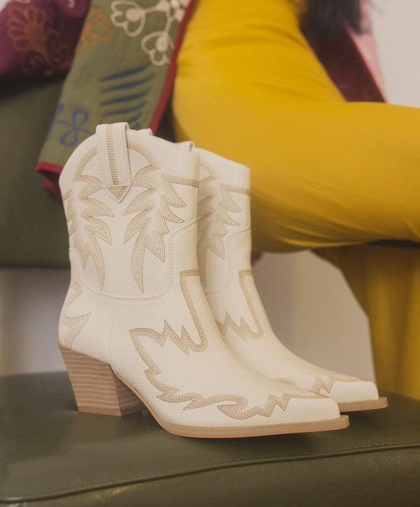 OASIS SOCIETY Nantes - Embroidered Cowboy Boots - SHANKARA CHÉRIE