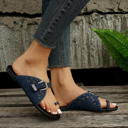 Open Toe Buckle Sandals - SHANKARA CHÉRIE