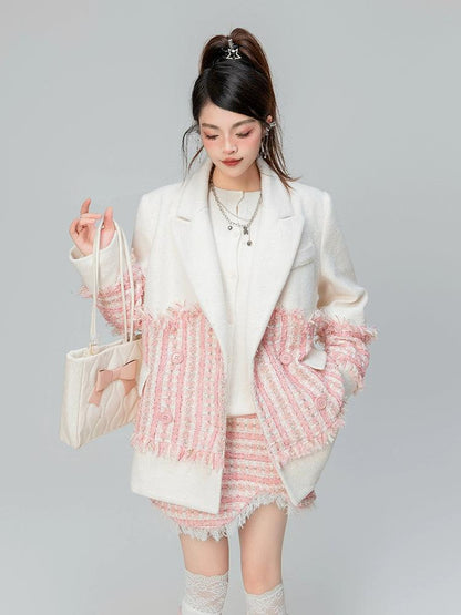 Patchwork Wool Coat - SHANKARA CHÉRIE