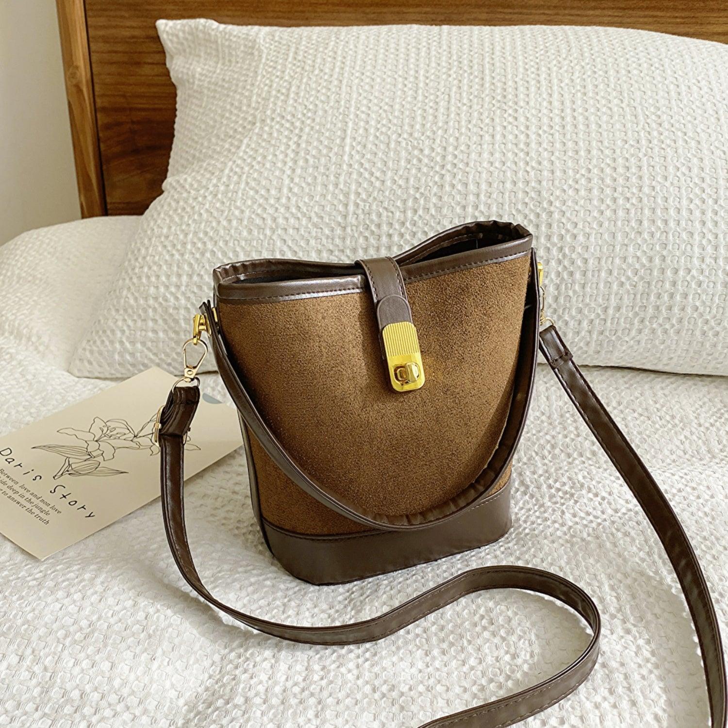 PU Leather Bucket Crossbody Bag - SHANKARA CHÉRIE